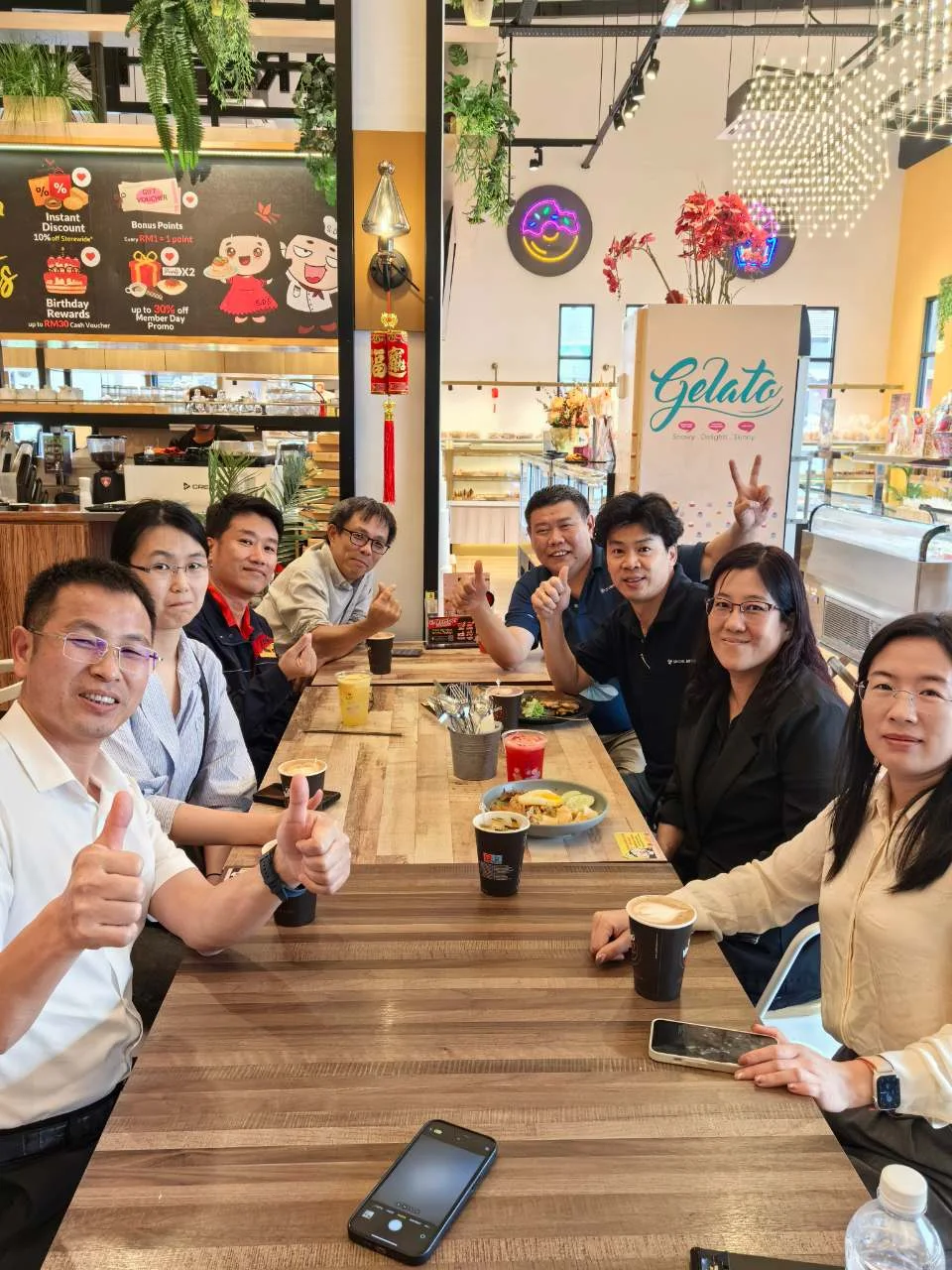 Samtale mellem Creation Group-teamet og malaysiske kunder